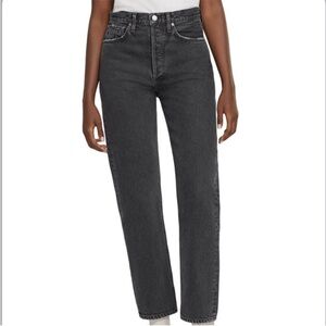 Agolde 90s pinch waist  Straight Leg Jeans in faded black